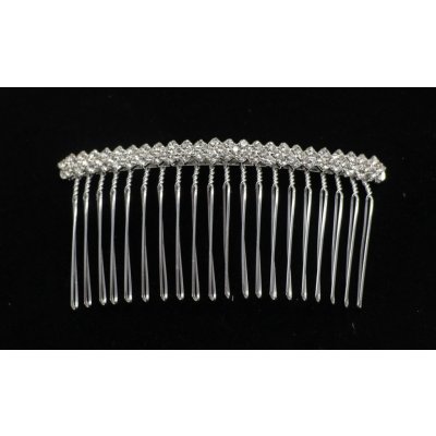 Kovový hřebínek se štrasovými kamínky stříbrná – Hledejceny.cz