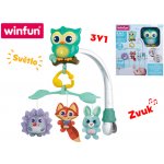 Mikro trading Hrazdička na kočárek Otáčející se zvířátka 3v1 – Zboží Dáma