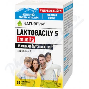 NatureVia Laktobacily 5 Imunita 30 kapslí