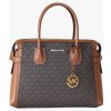 Kabelka Michael Kors MERCER medium belted satchel dámská kabelka brown monogram