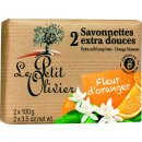 Mýdlo Le Petit Olivier mýdlo Pomerančový květ 2 x 100 g
