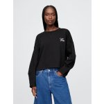 GAP Oversize mikina VintageSoft Americana černá – Zboží Dáma