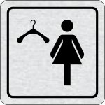 Nalepovací cedulka na dveře - Šatna ženy – Sleviste.cz