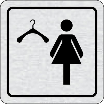 Nalepovací cedulka na dveře - Šatna ženy – Sleviste.cz