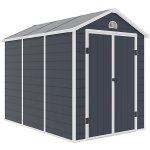 Rojaplast Domek zahradní Ave E, 208 x 190 x 226 cm šedý – Zboží Mobilmania