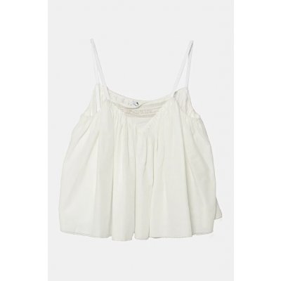 Pinko Up tílko na ramínka bavlněné smetanové – Zboží Dáma