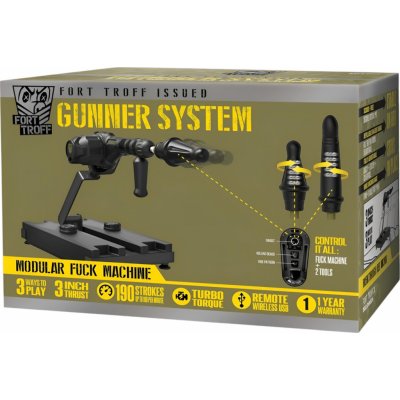 Doc Johnson Gunner System 3-in-1 Modular Fuck Machine Black – Zboží Dáma
