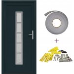 OMAXI Vchodové dveře Antracitová 88 x 200 cm PVC 787402 – Hledejceny.cz