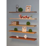 Autronic nástěnná police P-002 BK WAL,ořech 120 cm – Zboží Mobilmania