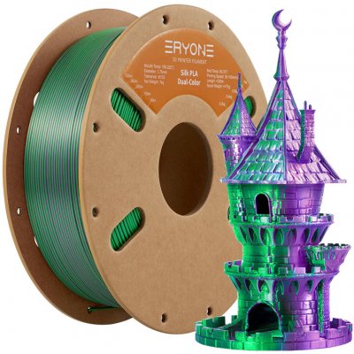 Eryone Dual-Color Silk PLA Purple&Green 1,75mm, 1 kg – Zboží Živě