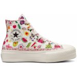 Converse boty Chuck Taylor All Star Lift Hi A06063 egret/egret/green beam – Hledejceny.cz