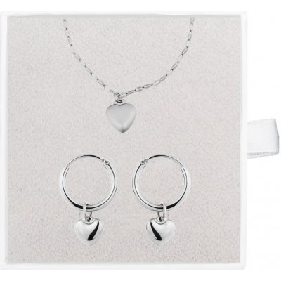 Franco Bene Srdíčkový set náušnice a náramek stříbrný 2257 – Sleviste.cz