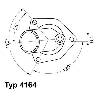 Termostat, chladivo BorgWarner (Wahler) 4164.92D – Zboží Mobilmania