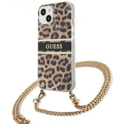 Pouzdro Guess iPhone 13 mini Leopard Gold Strap – Zboží Mobilmania