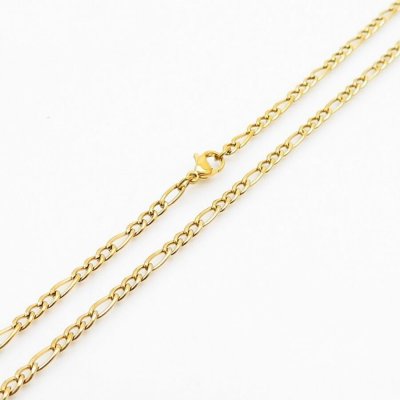 SILVEGO Náhrdelník z chirurgické oceli figaro pozlacený 18kt žlutým zlatemKMM237721NGP – Zboží Dáma