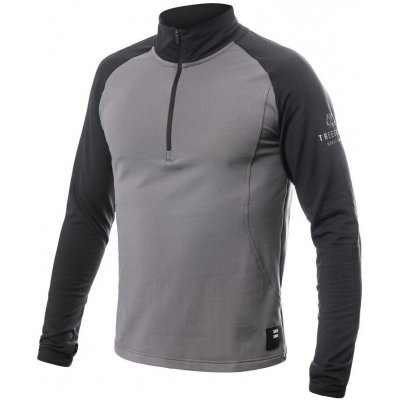 Sensor Coolmax Thermo mikina zip steel gray/černá