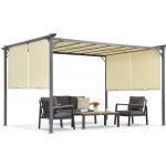 Garden Point pergola Sevilla 3x4 m s moskytiérou Krémová – Zboží Mobilmania