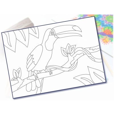 Radost v písku Šablona na pískování tukan A5 148 x 210 mm – Zboží Dáma