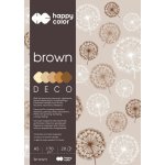 Happy Color Blok Deco Brown A4 170g 20 listů 5 barev hnědé odstíny HA 3717 2030 072 – Zbozi.Blesk.cz
