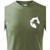 Dětské tričko dětské tričko Srdce kůň 2, Military 69