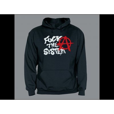 Fruit of the loom Mikina FUCK THE SYSTEM áčko – Sleviste.cz