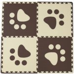 Baby Pěnový koberec s okraji hnědá,béžová 9986 4 díly – Zboží Dáma