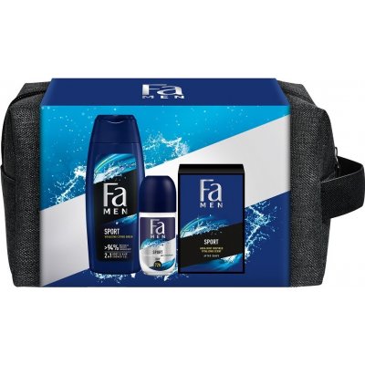 Fa Men Active Sport roll-on 50 ml + sprchový gel 250 ml + voda po holení 100 ml + kosmetická taška dárková sada – Zbozi.Blesk.cz