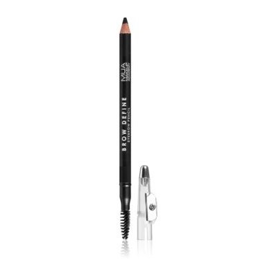 MUA Makeup Academy Brow Define dlouhotrvající tužka na obočí s kartáčkem Black 1,2 g