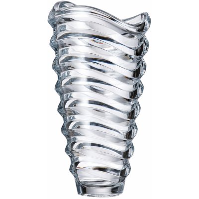 Crystalite Bohemia Skleněná váza Wave 340 mm – Zboží Dáma