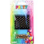 Wiky Svíčky stojánky zlaté tečky – Sleviste.cz