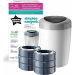 Tommee Tippee Twist & Click Advanced Kyblík na pleny včetně 6 kazet bílý – Sleviste.cz