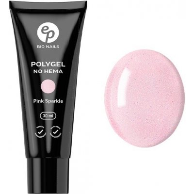 BIO nails Poly gel PINK SPARKLE No HEMA v tubě 30 ml – Zboží Dáma