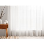 Voál krémově bílý hladký s olůvkem ZAC-003 výška 295 cm Šití na míru – Sleviste.cz