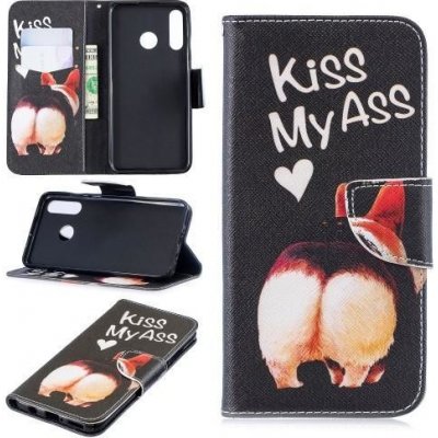 Pouzdro Pattern PU kožené peněženkové Huawei P30 Lite - kiss my ass – Sleviste.cz