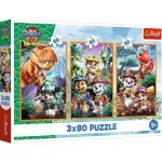 TREFL Dino 3v1 Tlapková patrola/Paw PatrolMovie Dinosauří hrdinové 3x80 dílků – Hledejceny.cz