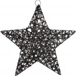 Textilomanie Vánoční dekorace hvězda STARIELLE s LED osvětlením 40 cm, černá – Hledejceny.cz