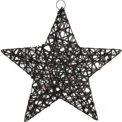 Textilomanie Vánoční dekorace hvězda STARIELLE s LED osvětlením 40 cm, černá – Hledejceny.cz