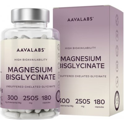Aavalabs Hořčík bisglycinát 180 kapslí – Hledejceny.cz