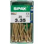 Spax Uni vrut zápust.hlava PZ/Z1, S-CUT plný závit, Yellox, 3 x 35 mm, 25 ks – Hledejceny.cz