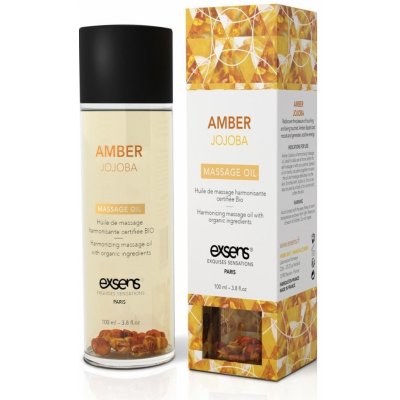 Exsens ARMONIZING MASSAGE OIL WITH ORGANIC INGREDIENTS AND STONES AMBER JOJOBA 100 ml – Zboží Dáma