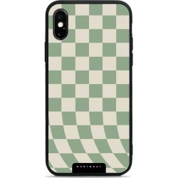 Mobiwear Glossy - Apple iPhone X / XS - GA58G Zelená a béžová šachovnice