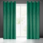 Dekorační vzorovaný velvet závěs s kroužky JULIE zelená 140x250 cm (cena za 1 kus) MyBestHome – Sleviste.cz
