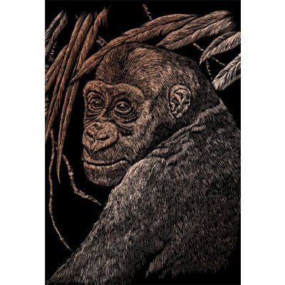 Škrabací obrázek Opice s mládětem – Zboží Mobilmania