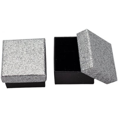 Mareb dárková krabička na šperky 5 x 5 cm stříbrná – Zboží Dáma