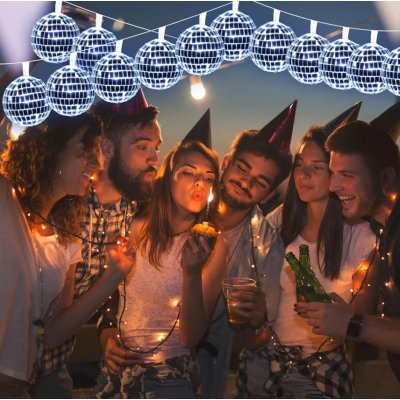 DENR Světelný LED řetěz 20 disco koulí Barva: RGB barevná – Hledejceny.cz