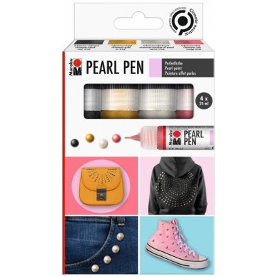 Marabu 1809000000080 Pearl Pen Sada 4 ks perleťových tekutých perel – Hledejceny.cz