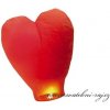 Lampion Paris Dekorace Létající přání červené srdce 38x70x102cm