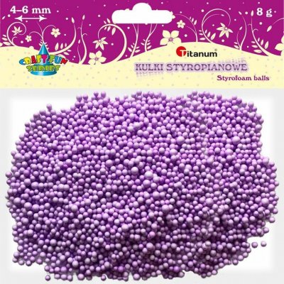 Polystyrenové kuličky, 4-6 mm - fialové – Hledejceny.cz