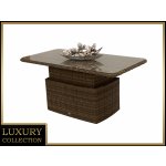 DEOKORK Ratanový stůl výsuvný jídelní/odkládací 150 x 80 cm BORNEO LUXURY hnědá – Hledejceny.cz