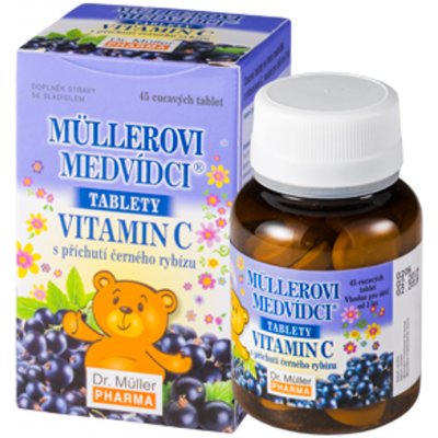 Dr. Müller Müllerovi medvídci Vitamin C s příchutí černého rybízu 45 tablet – Hledejceny.cz